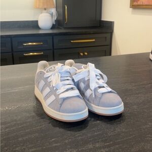 Adidas Light Grey Sneakers with White Stripes